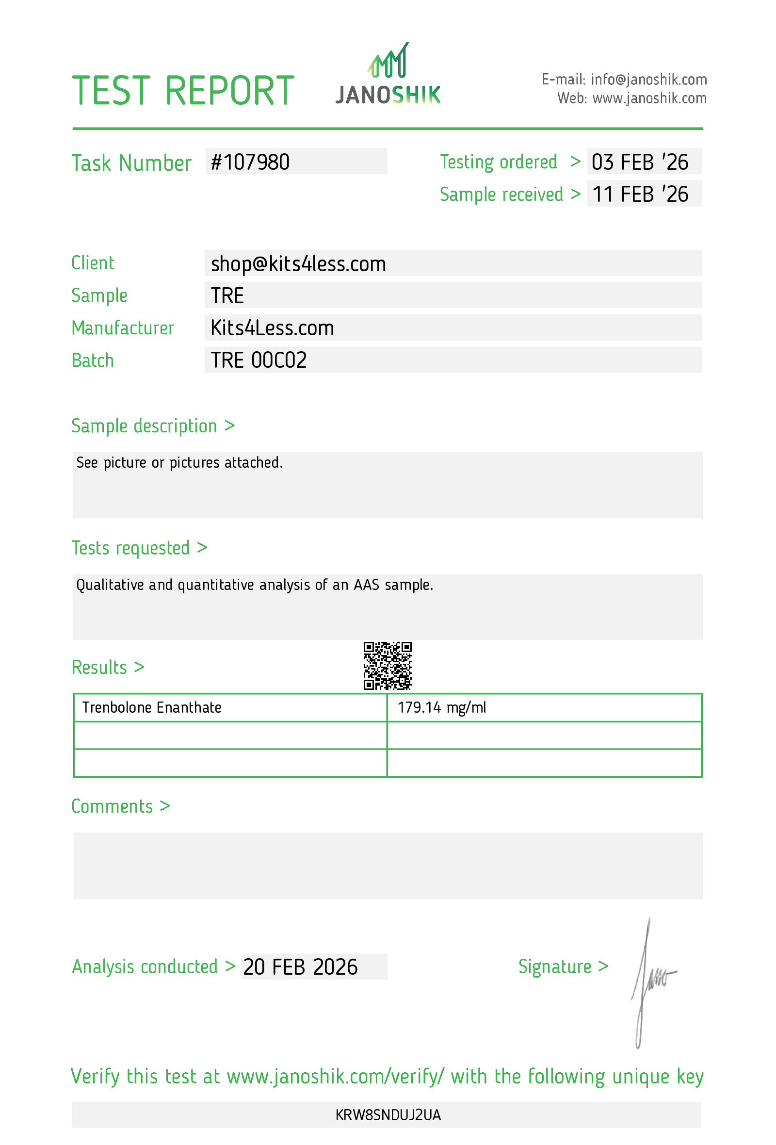 Test Report #107980