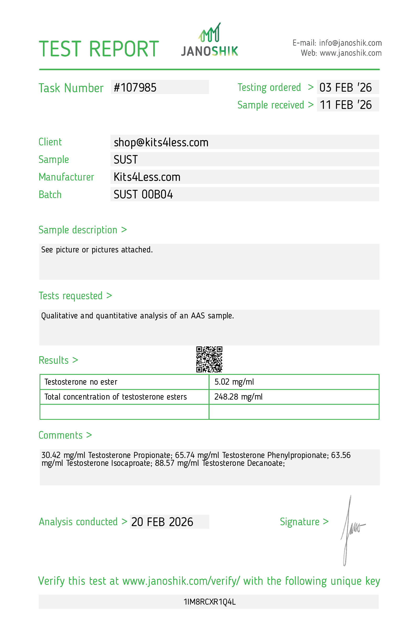 Test Report #107985