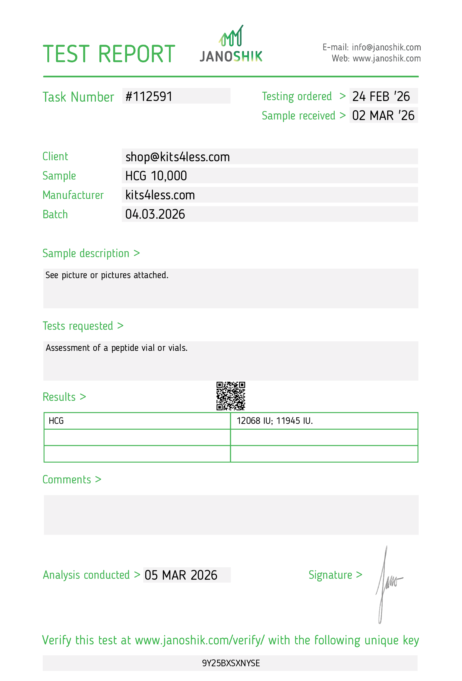 Test Report #112591