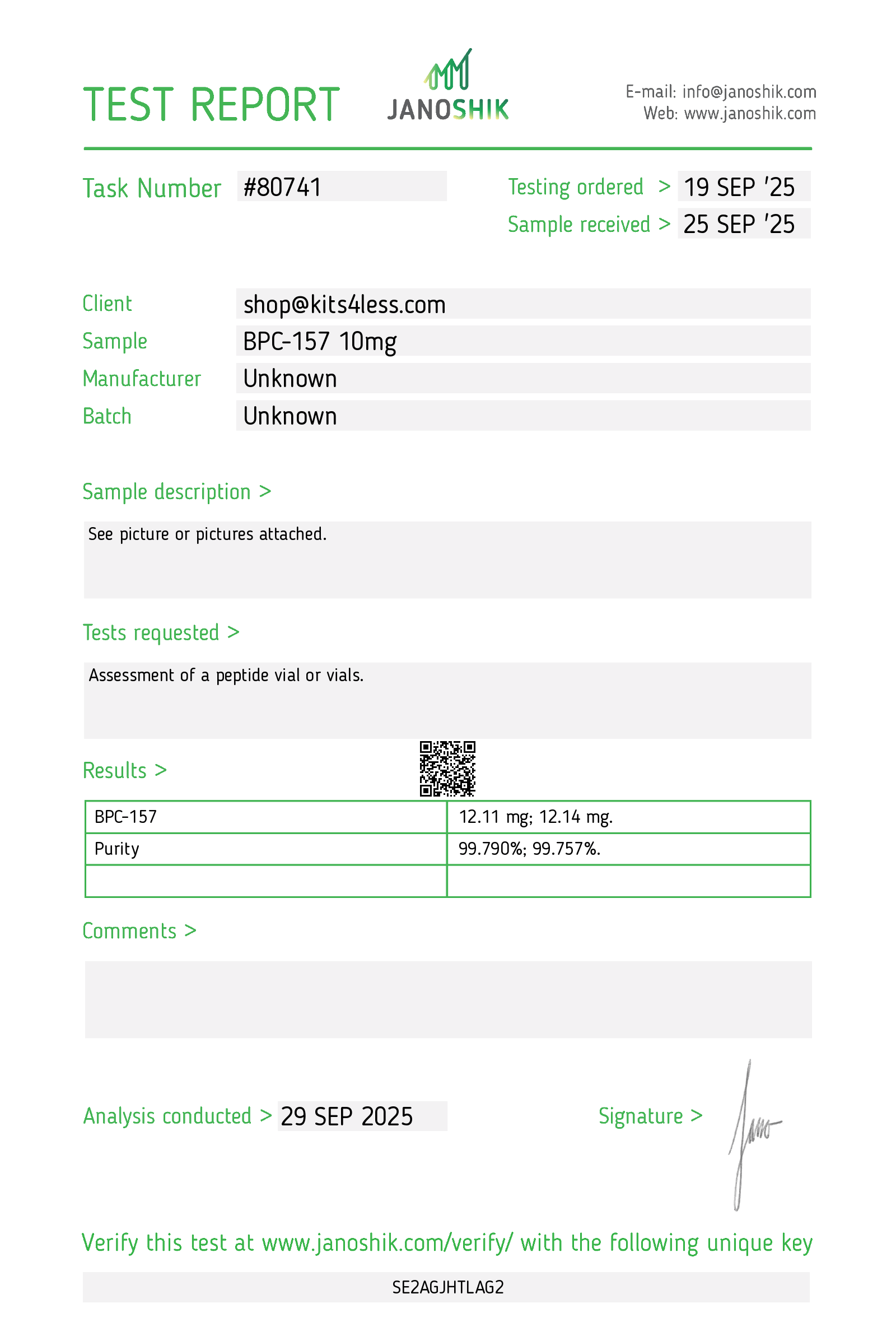 Test Report #80741